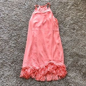 Peach Fringe Dress